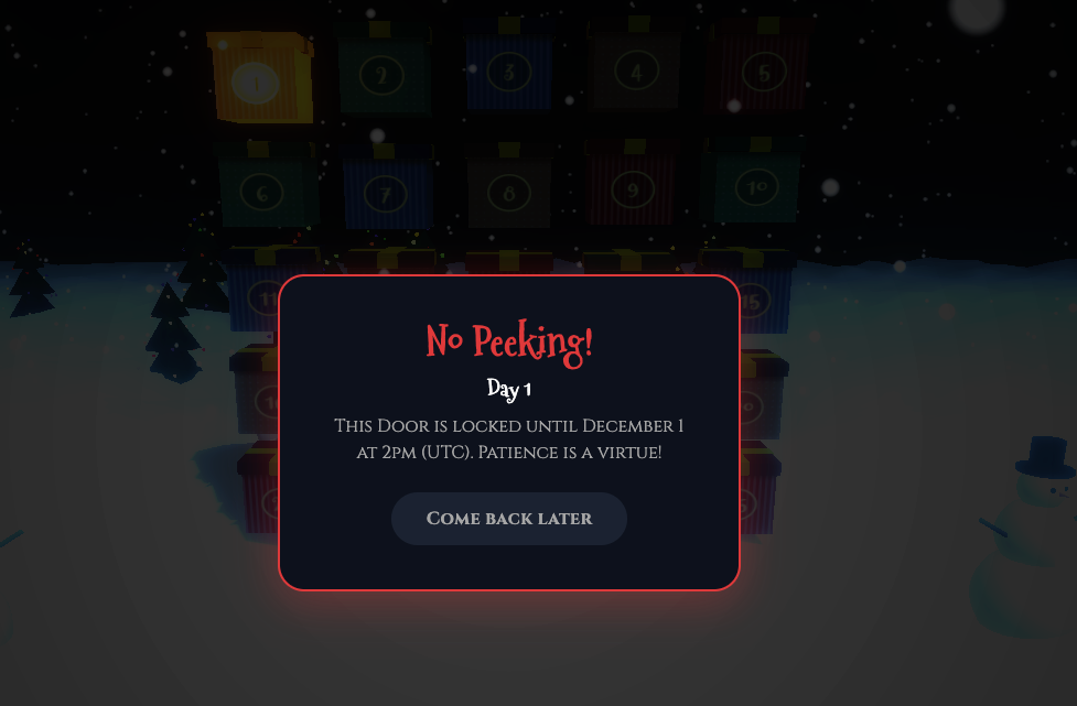 Hacker Advent Calendar 2025 - Screenshot 2 showing product features and functionality