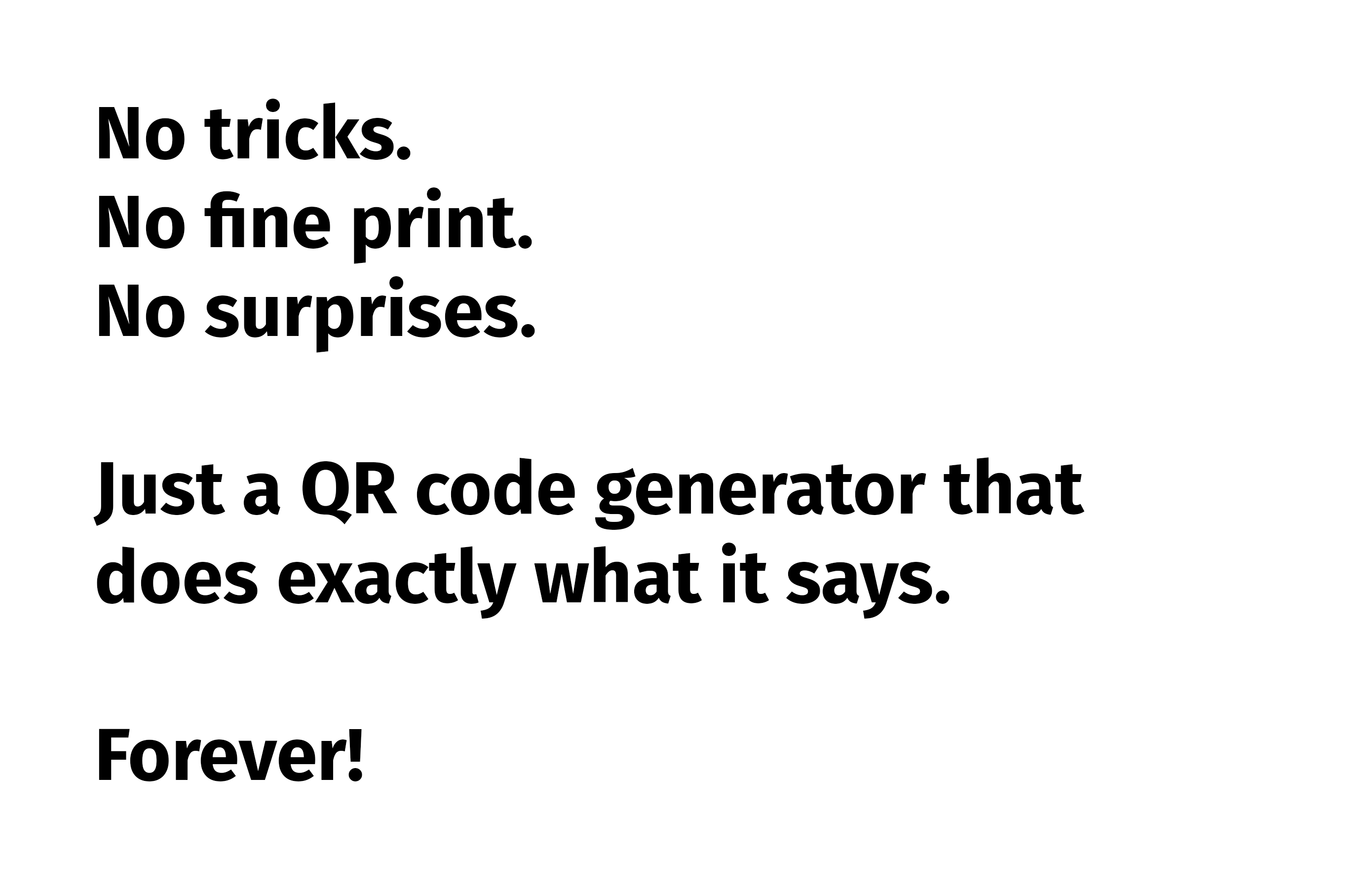 Really Free QR Code Generator - Screenshot 3 showing product features and functionality
