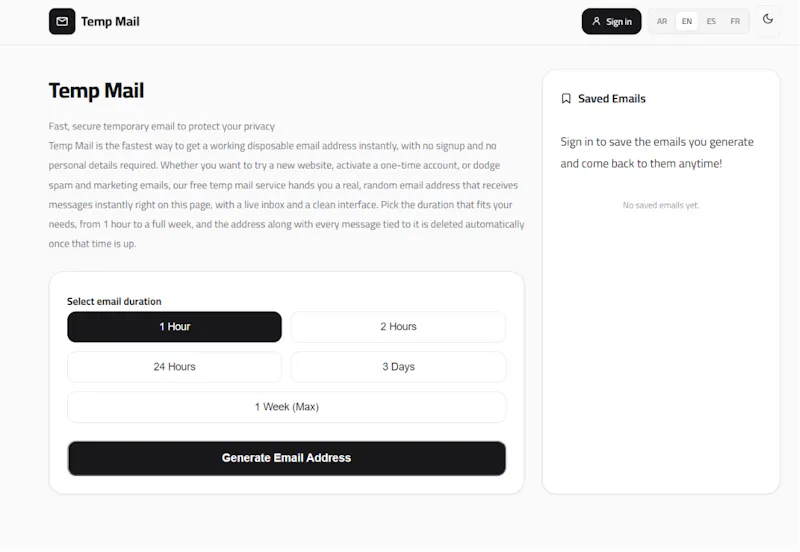 TempMailFast - Disposable Email screenshot 2