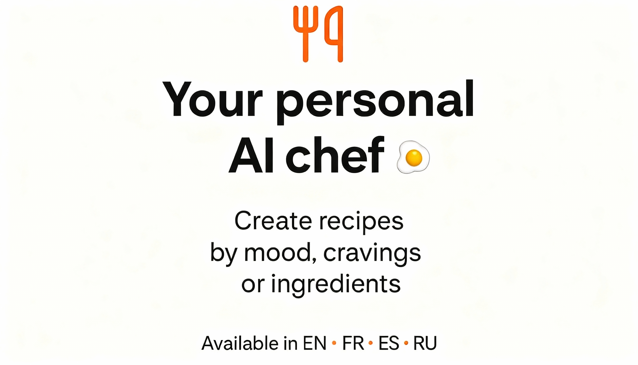 AI Recipe Generator - Main screenshot showing features and interface