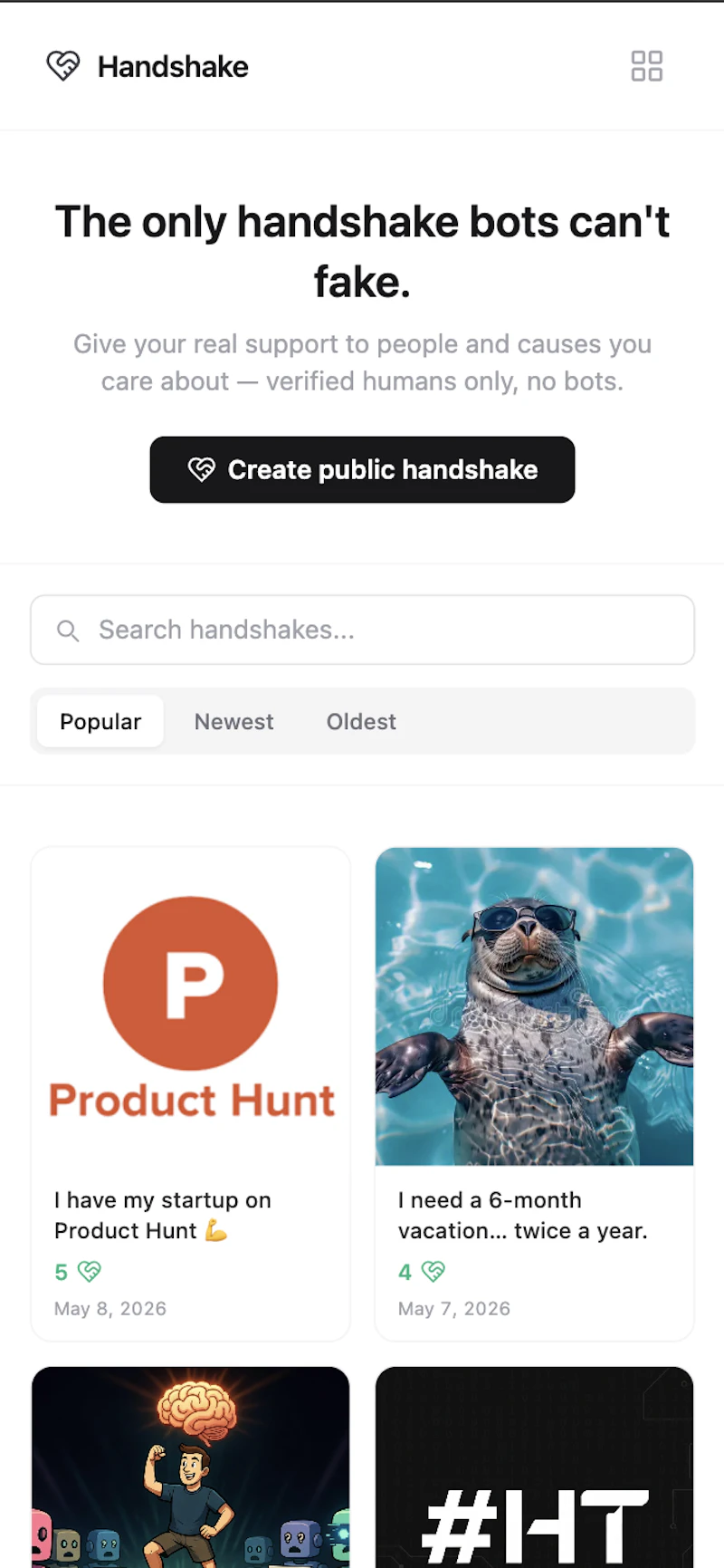 Handshake screenshot 1
