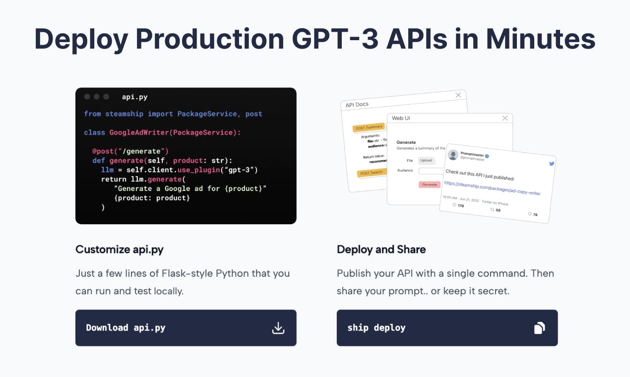 Deploy Button for custom GPT-3 APIs media 1