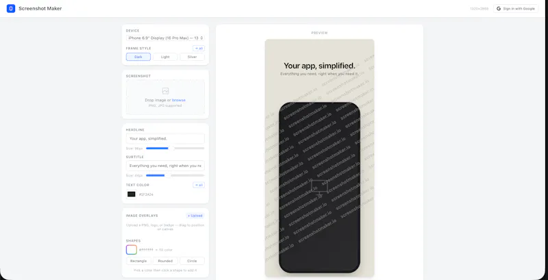 App Store Screenshot Maker screenshot 2