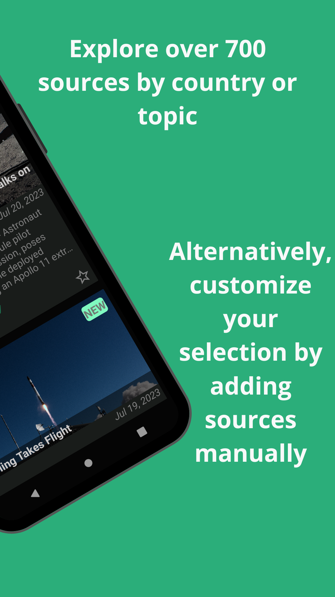 Streamsphere - RSS Reader: добавить, читать, сохранить, поиск - без ограничений, нет учетной записи медиа 2