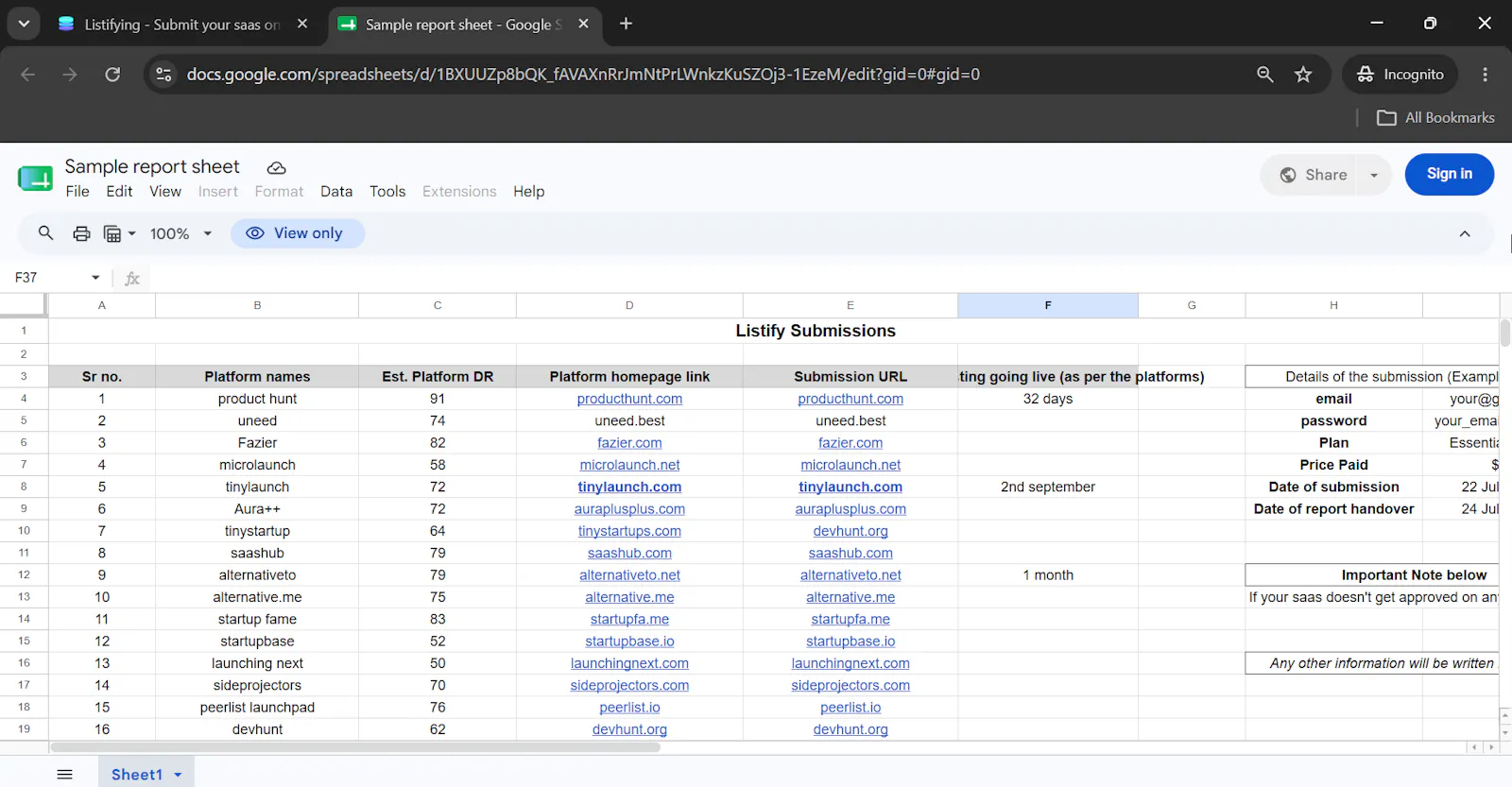 Listifying screenshot 5