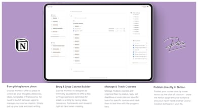 Interface Course Architect - Améliorez la qualité des cours et augmentez la productivité