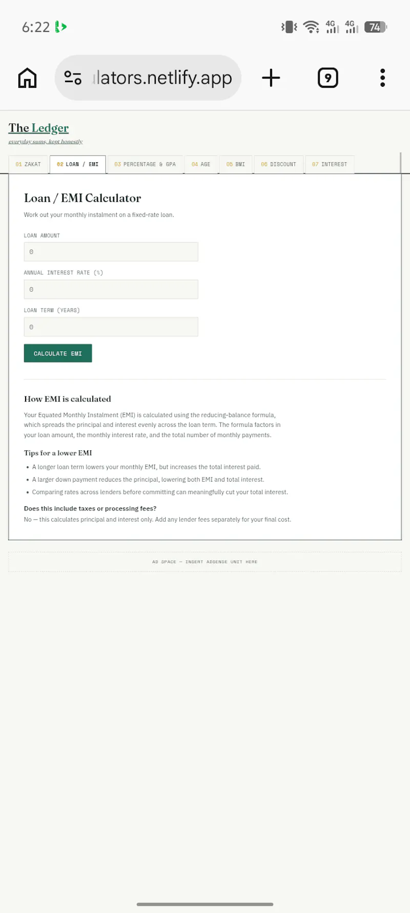 The Ledger — Free Calculators screenshot 3