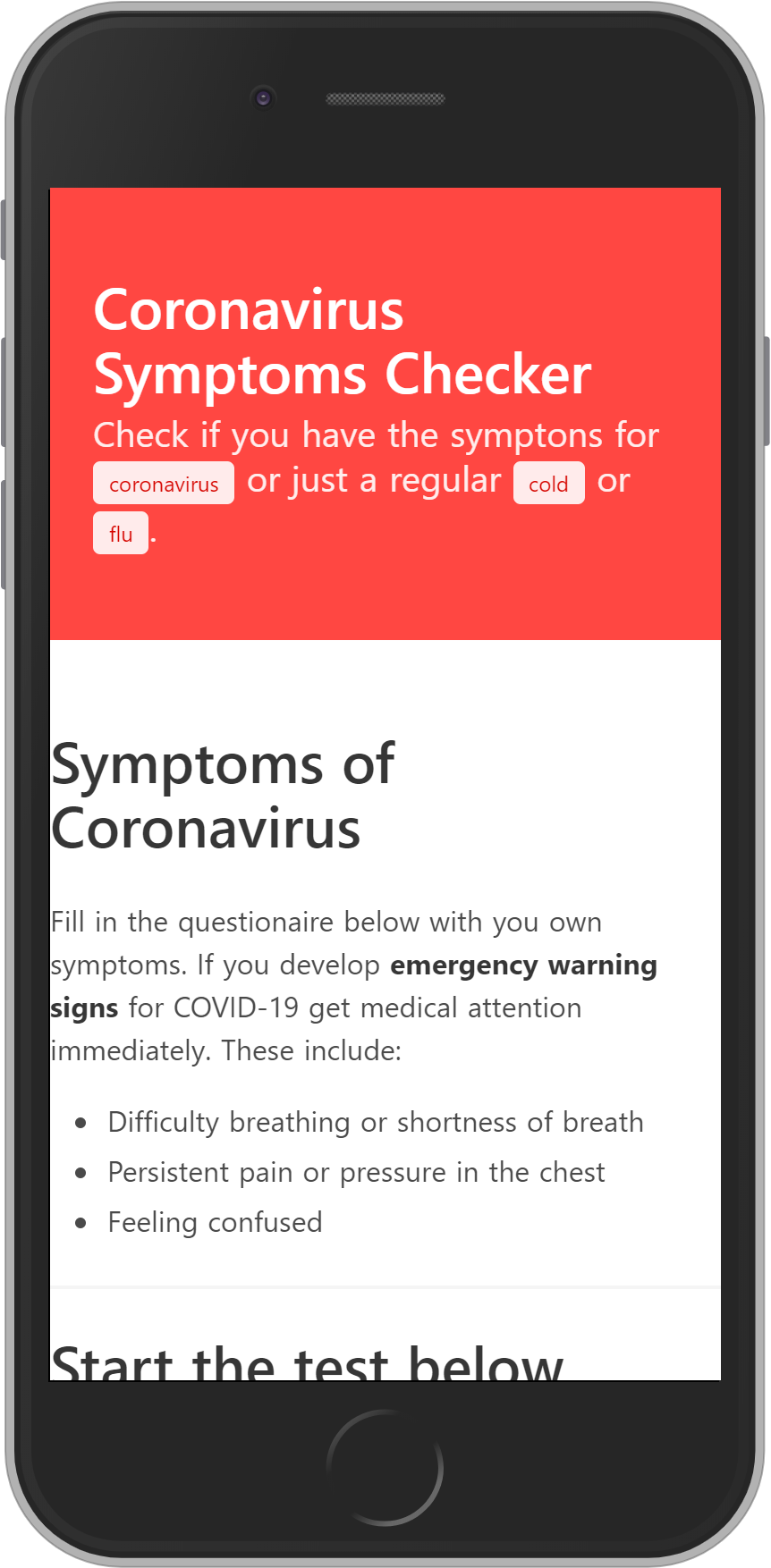 Coronavirus Symptoms Checker gallery image