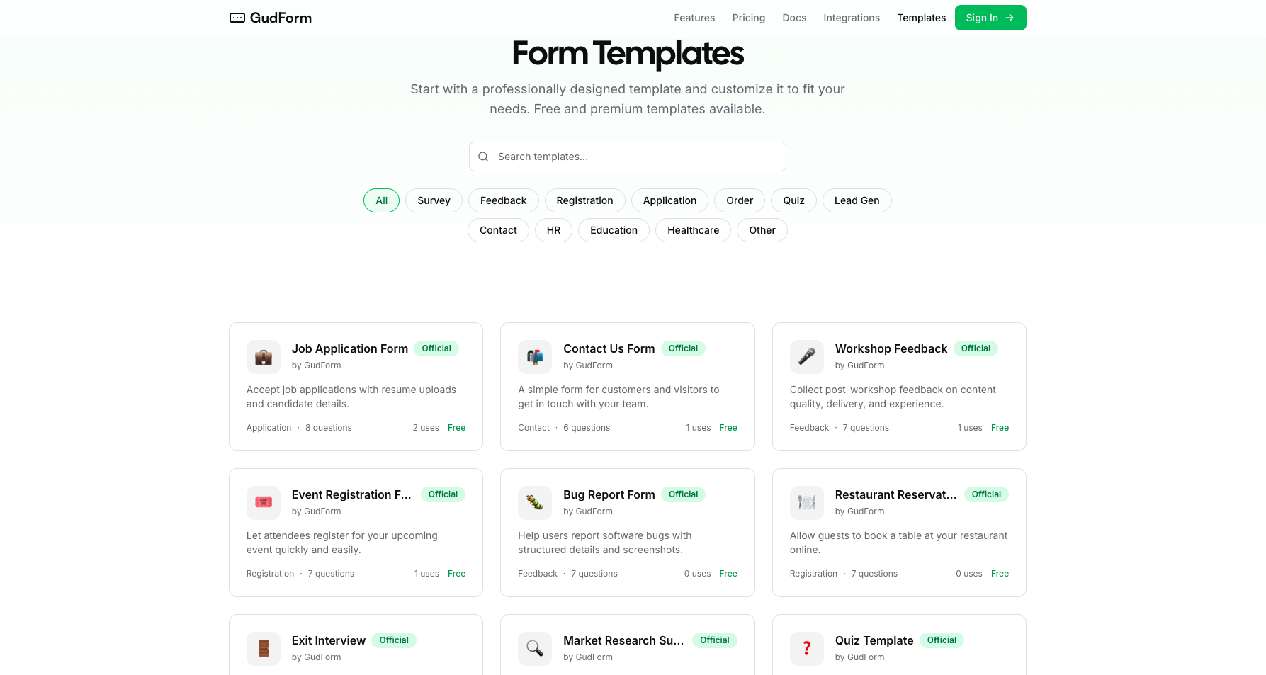 GudForm - Screenshot 3 showing product features and functionality