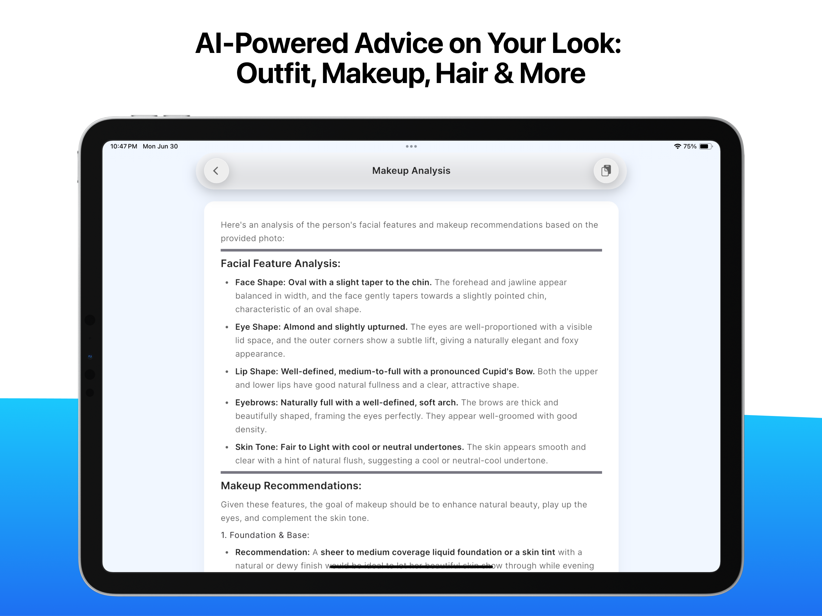 Dutiap Ai Tasa de fotos e Insights de estilo - Calificación fotográfica de IA en 15 factores y recomendaciones de belleza media 4