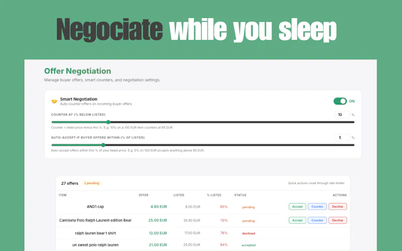 Listvore - Vinted AI Chrome Extension screenshot 2