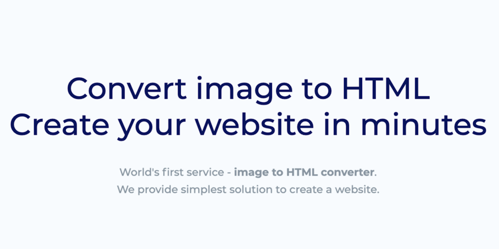 Fronty: Image to HTML converter powered by AI | Product Hunt