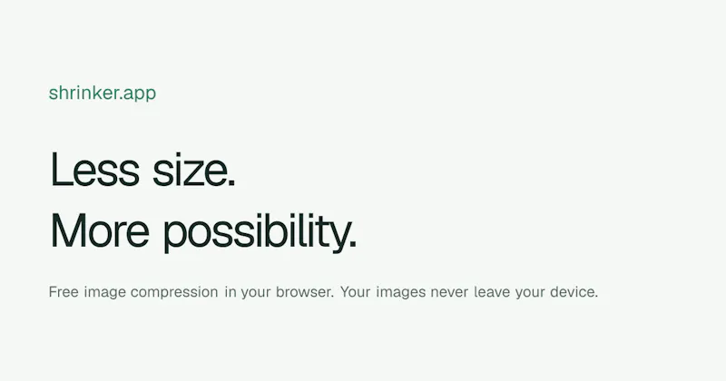 Shrinker – Free Online Image Compressor screenshot 1