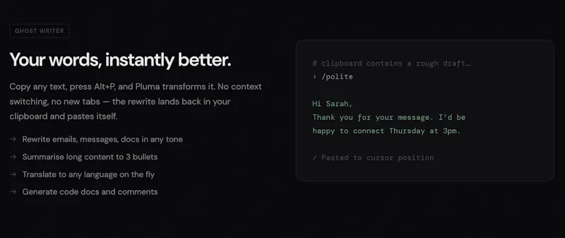 Pluma screenshot 6