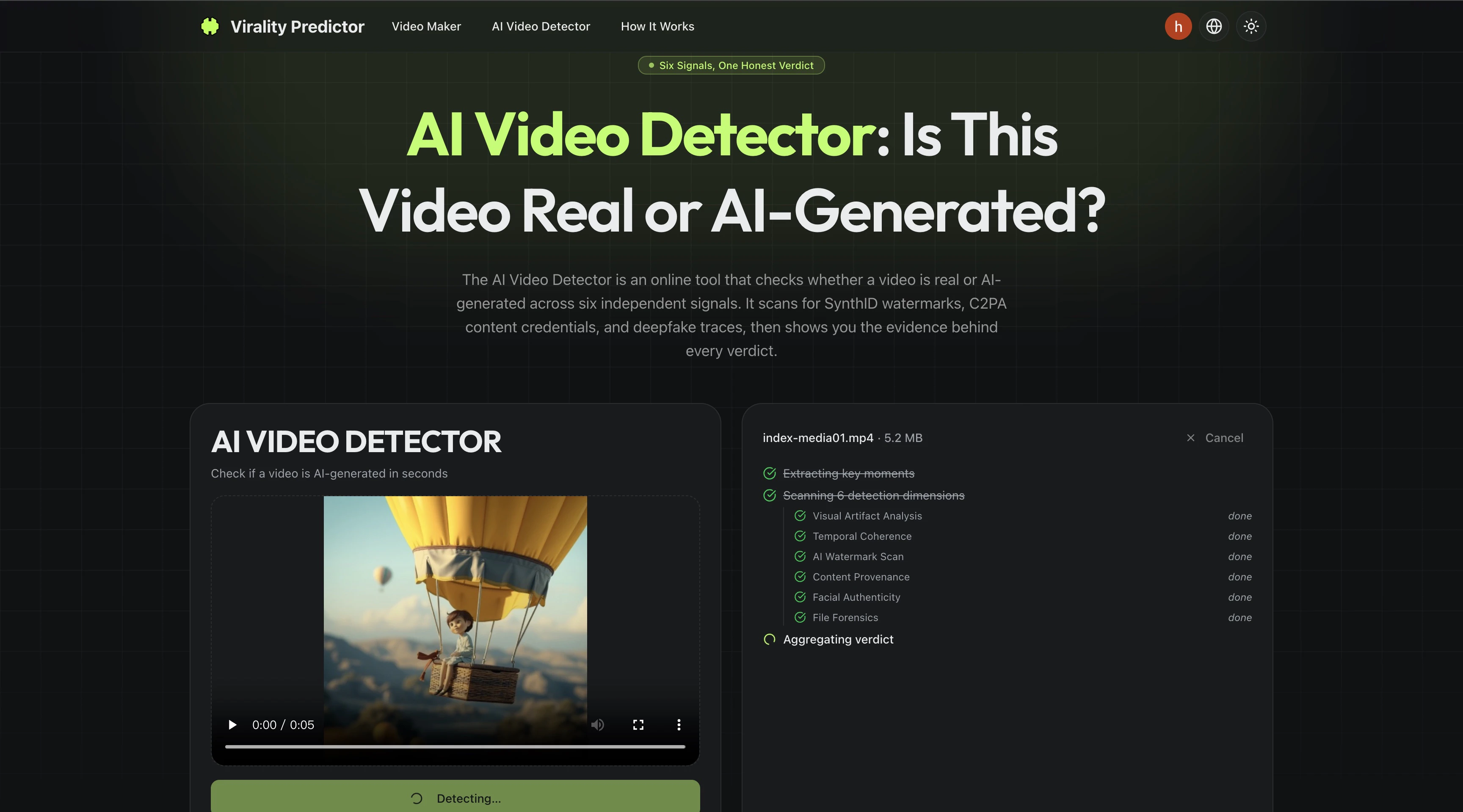 AI Video Detector screenshot 2