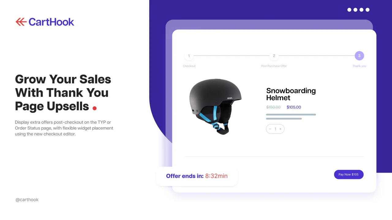 Karthook Upsels - Satış Sonrası Upsell Teklifleri için Çözümünüz Shopify'da medya 2
