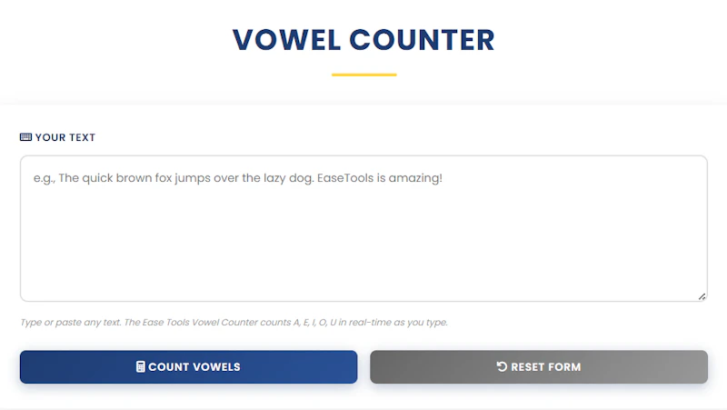 Vowel Counter screenshot 1