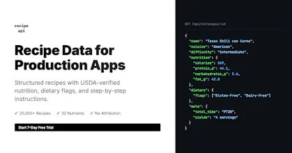 Recipe API gallery image