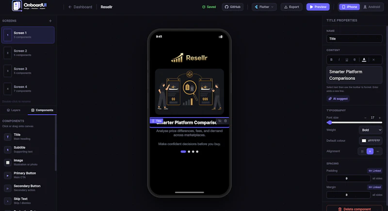 OnboardUI screenshot 3