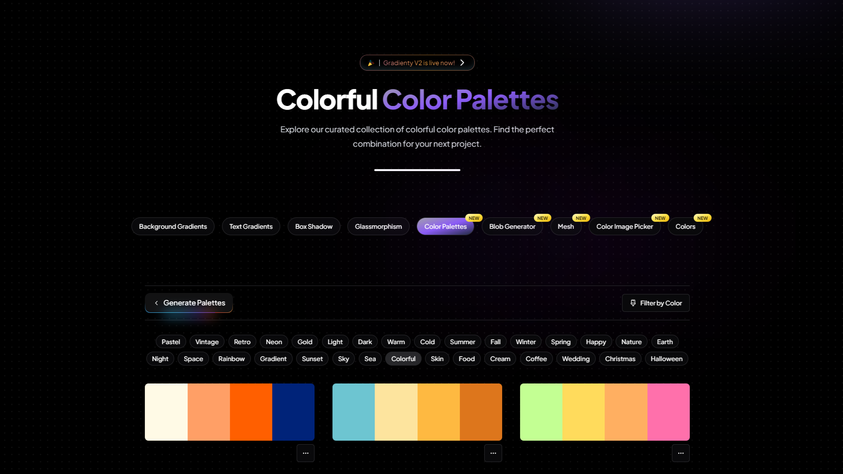 Gradienty 2.0 - CSS gradyanları, metin, gölgeler ve paletler kolayca oluşturun medya 3