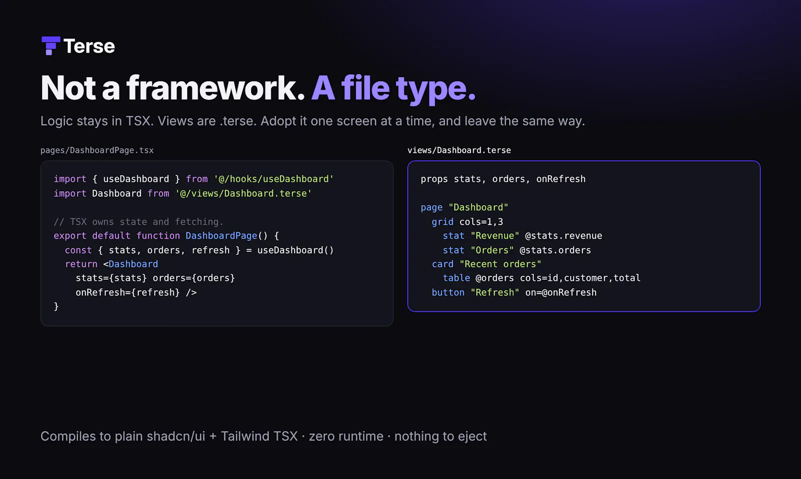 Terse screenshot 5