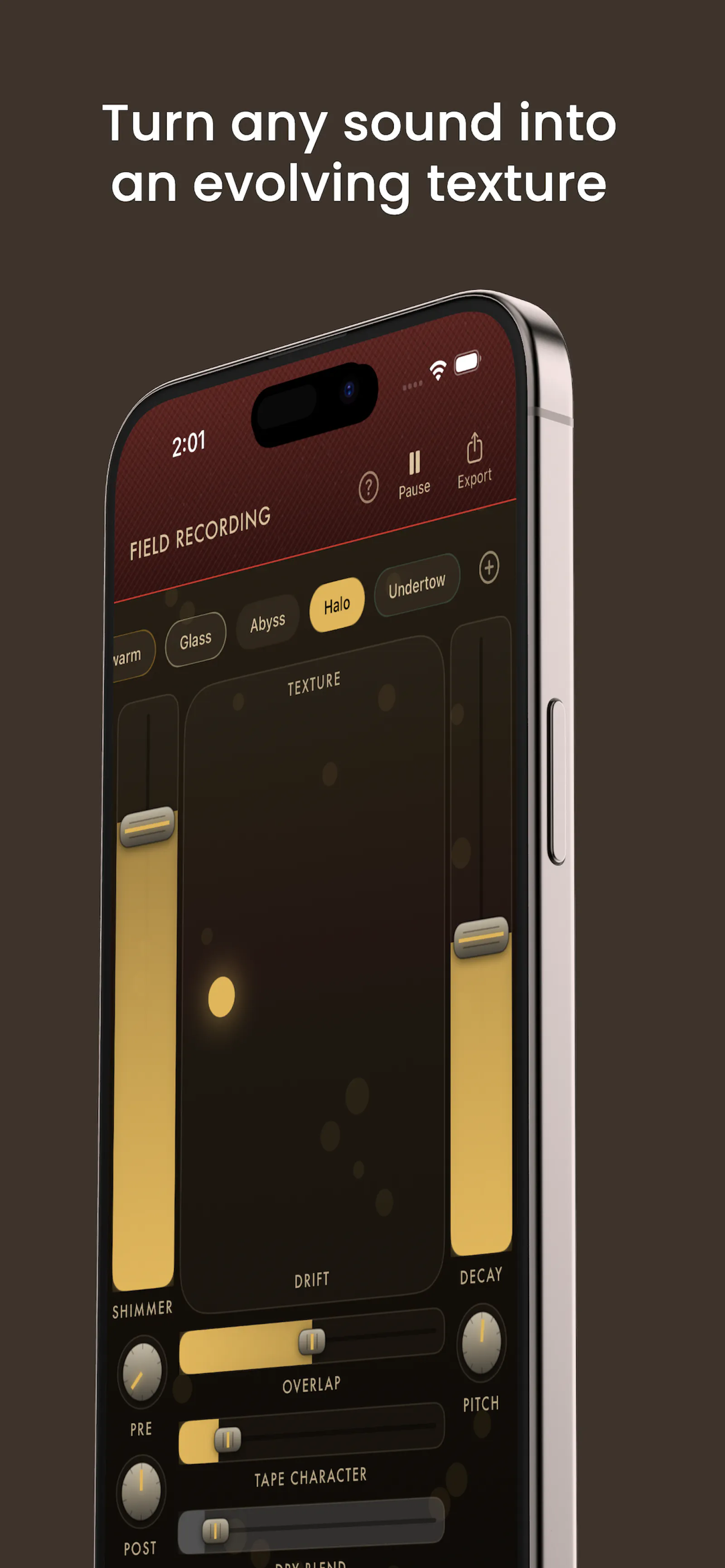 DriftTapePro: Granular Synthesizer screenshot 1