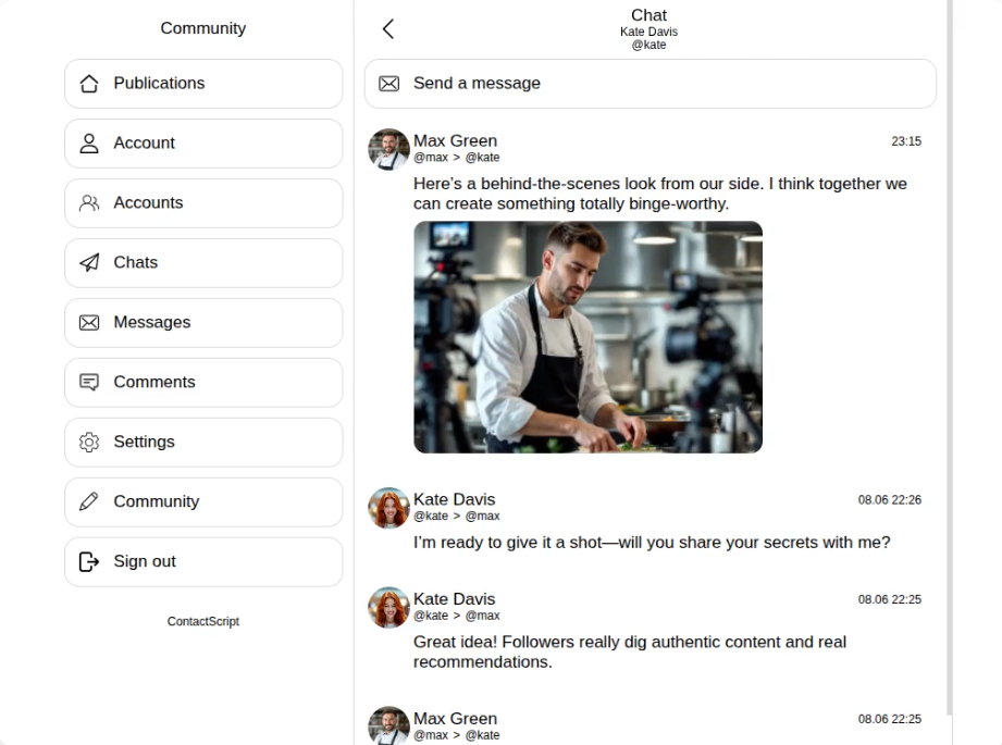 ContactScript — social network script - ContactScript — social network script media 3