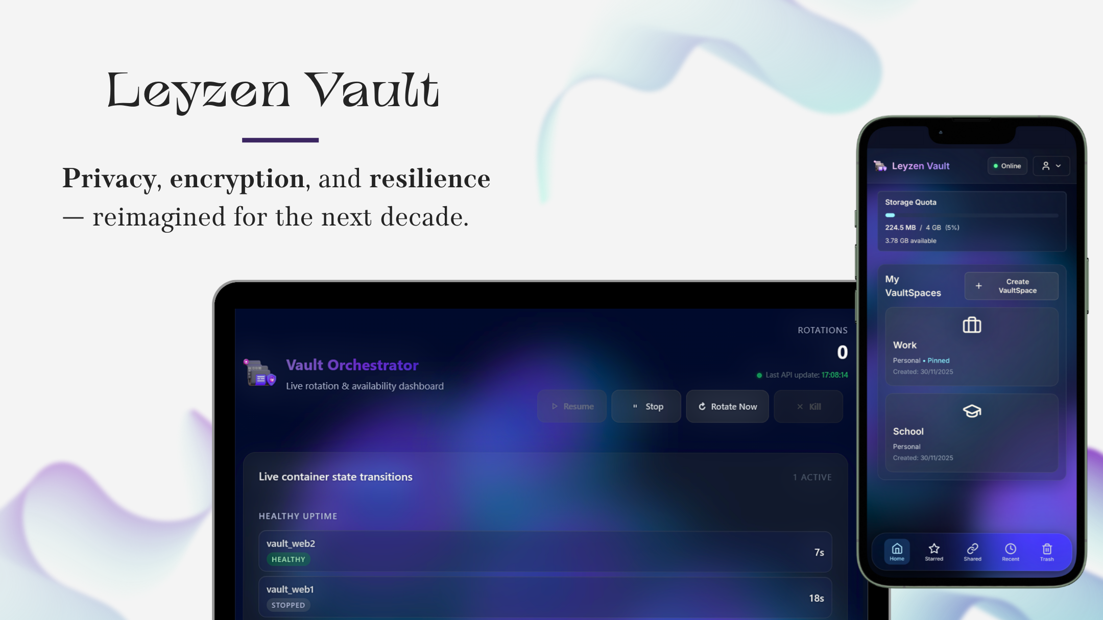 Leyzen Vault - Main product screenshot demonstrating key features and user interface