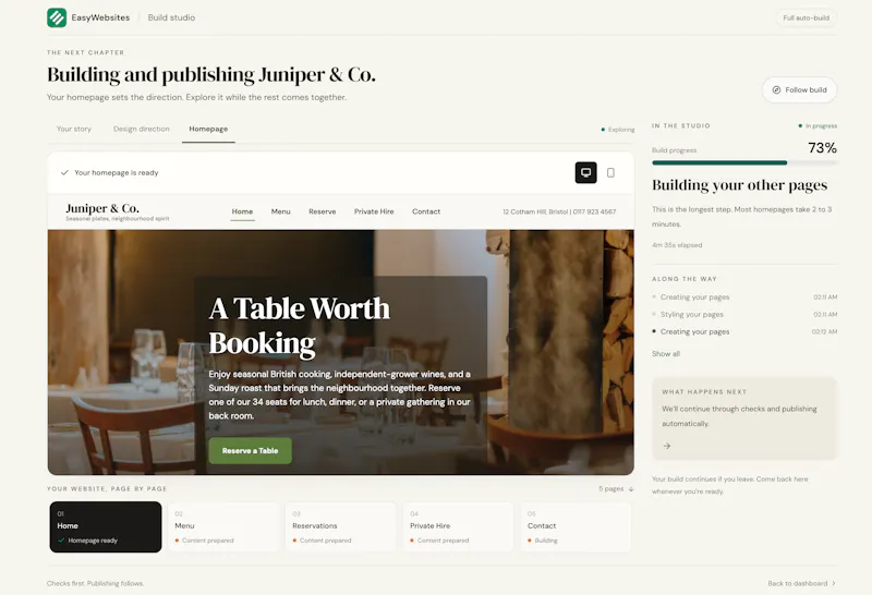 EasyWebsites screenshot 2