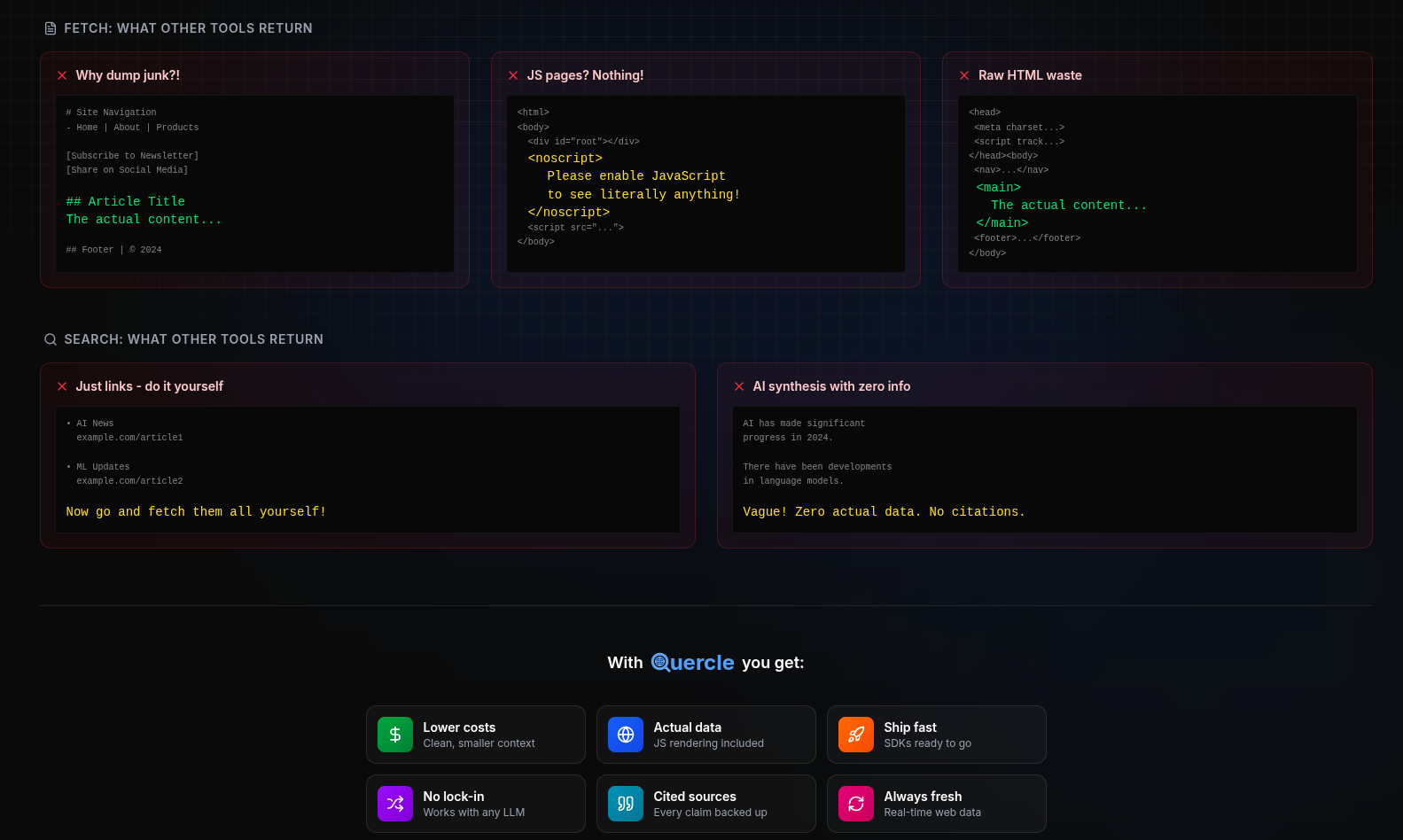 Quercle - Screenshot 2 showing product features and functionality