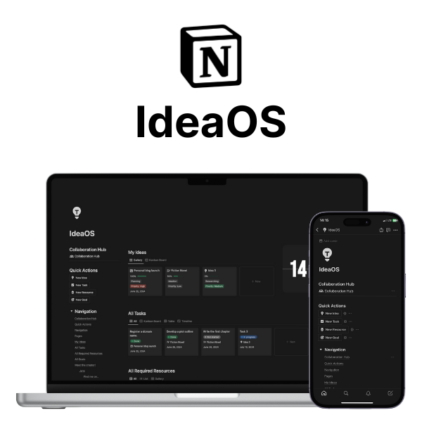 IdeaOS: Idea Organizer - Notion Template