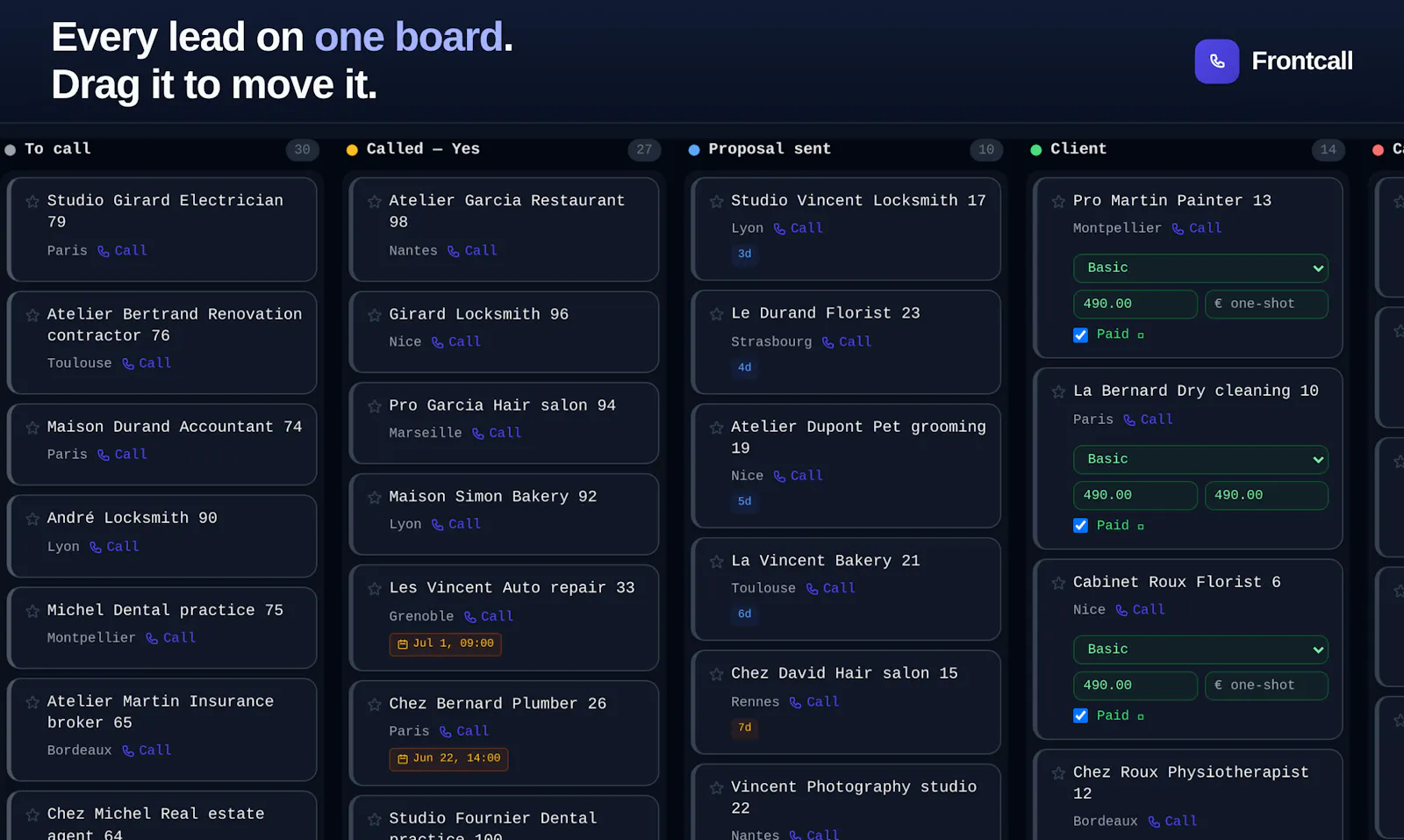 Frontcall screenshot 3