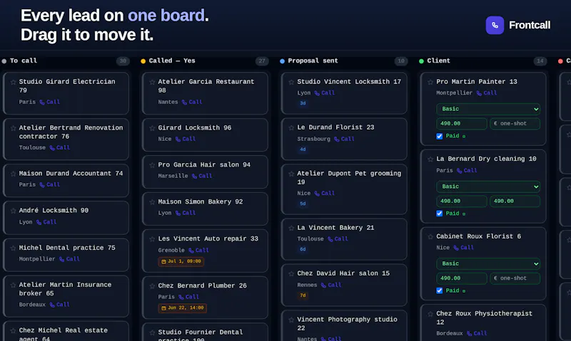 Frontcall screenshot 3