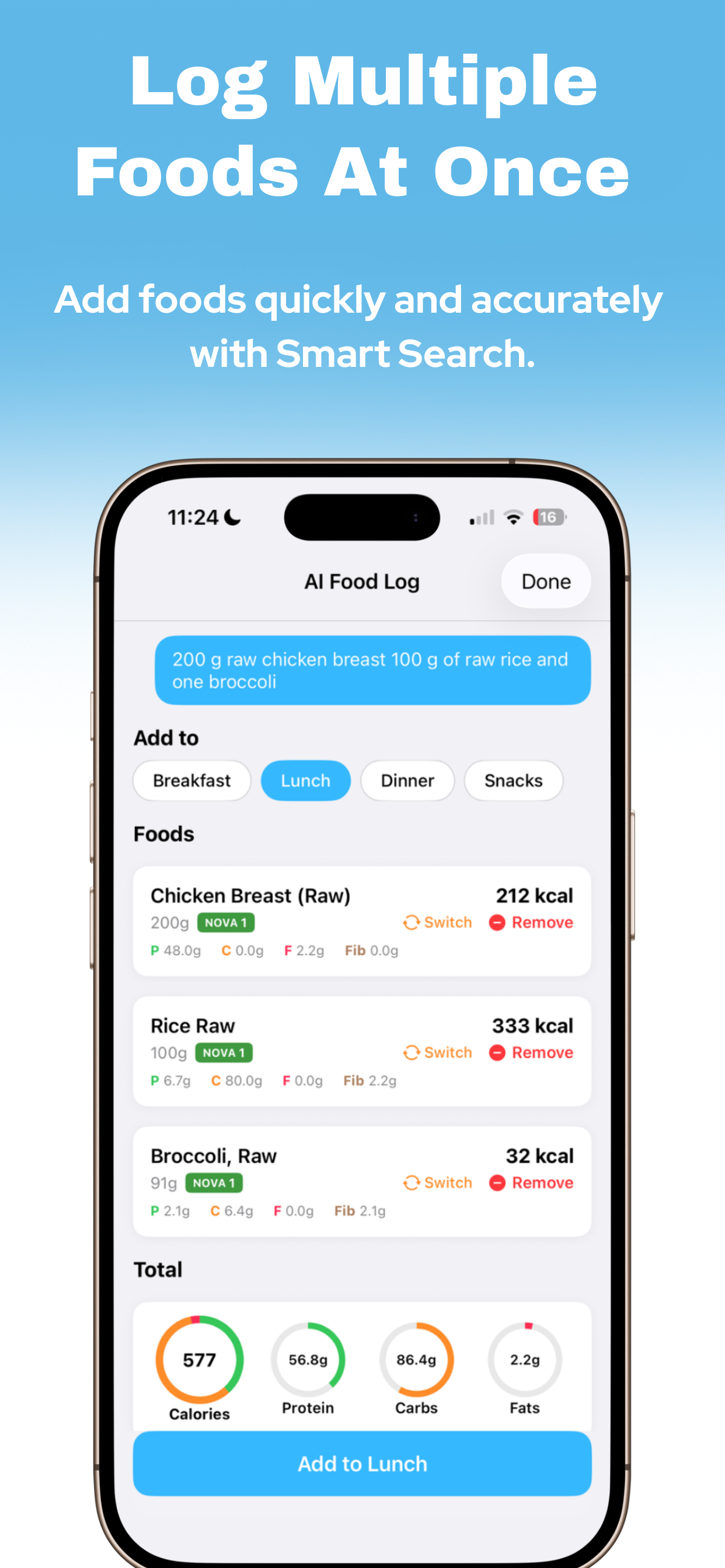 NutriBase - Nutrition Tracking App - Screenshot 2 showing product features and functionality