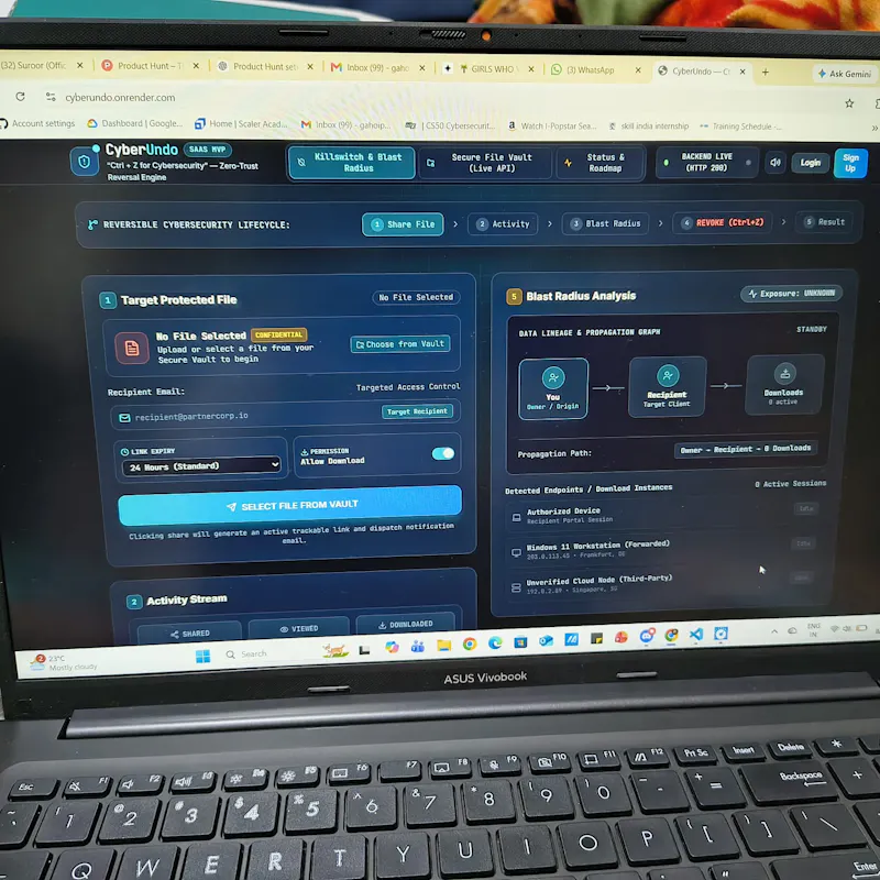 CyberUndo — Ctrl + Z for Cybersecurity screenshot 2