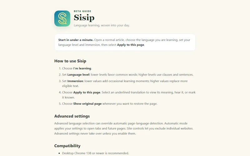 Sisip screenshot 2