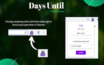 Days Until (Chrome Extension) gallery image