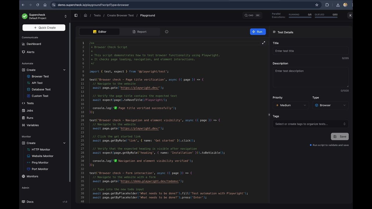 Supercheck gallery image