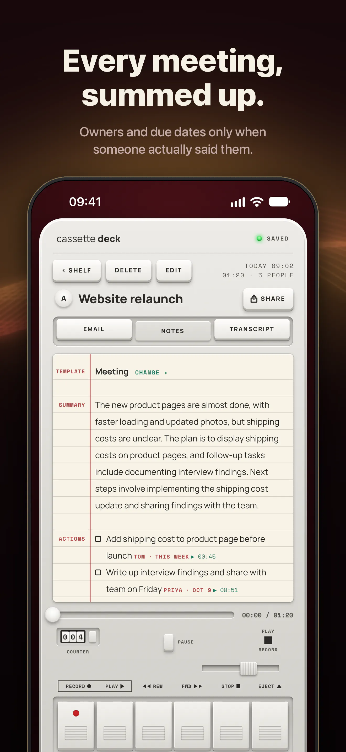 Cassette: AI Note Taker gallery image