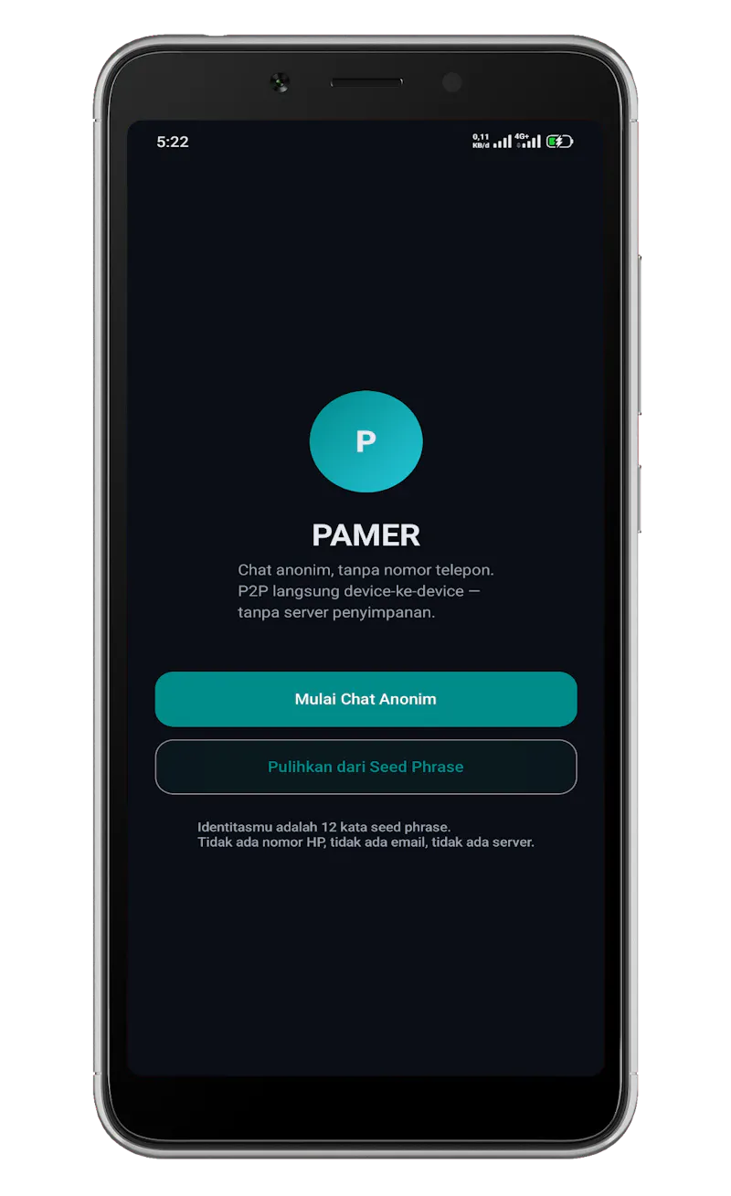 Pamer - Chat Messenger P2P  screenshot 3