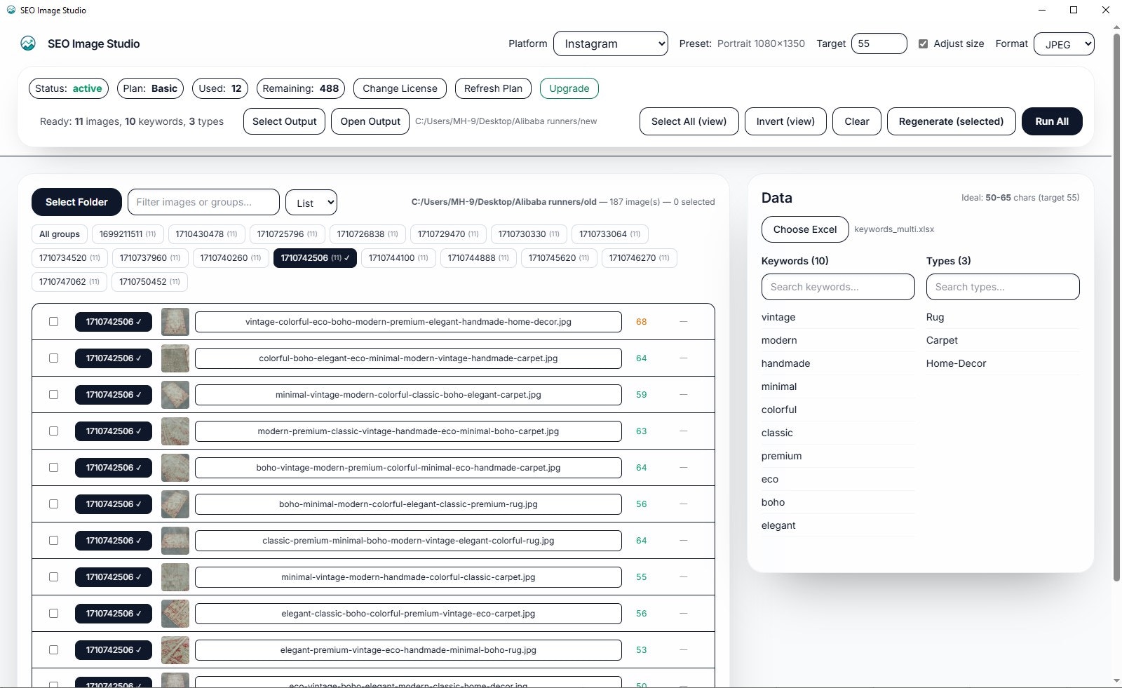 Mídia 6 de Estúdio de imagens SEO v0.1.0 - Otimização de imagens em massa para vendedores ou influenciadores de comércio eletrônico