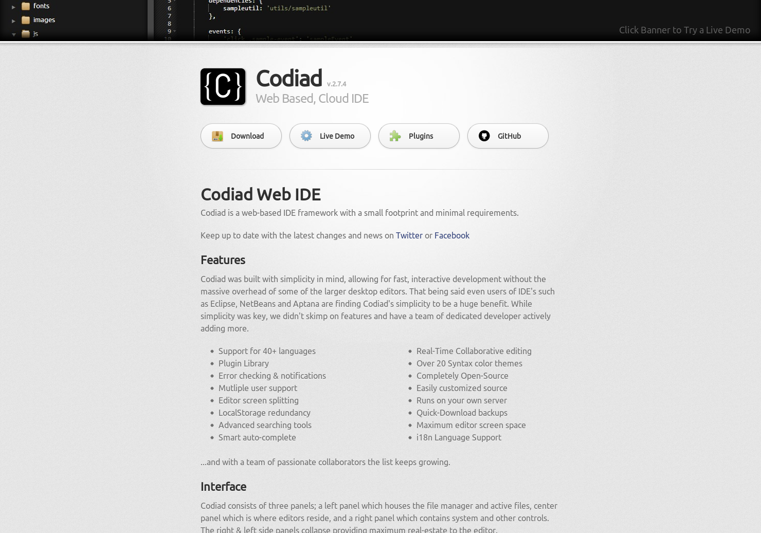 Codiad gallery image