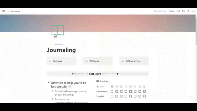 Mijn eerste journaling