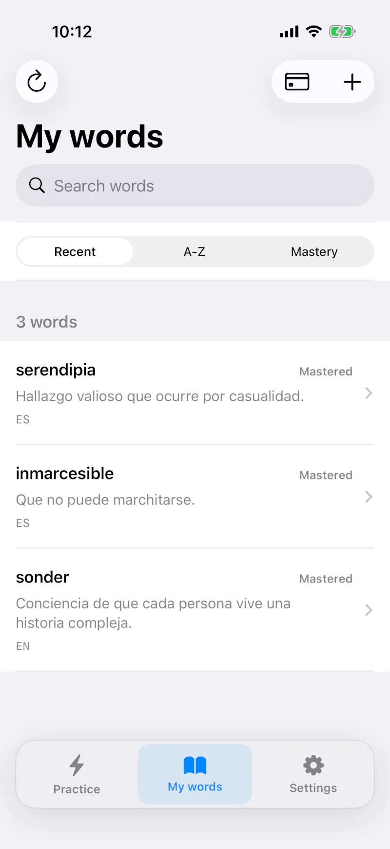 Recordar Palabras screenshot 5