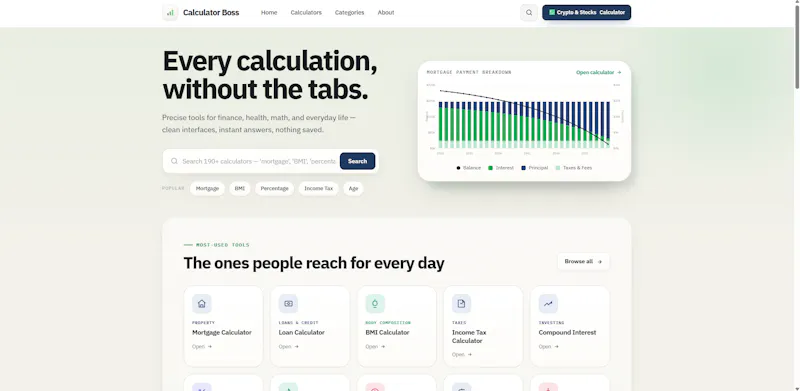 Calculator Boss -Free Online Calculators screenshot 1