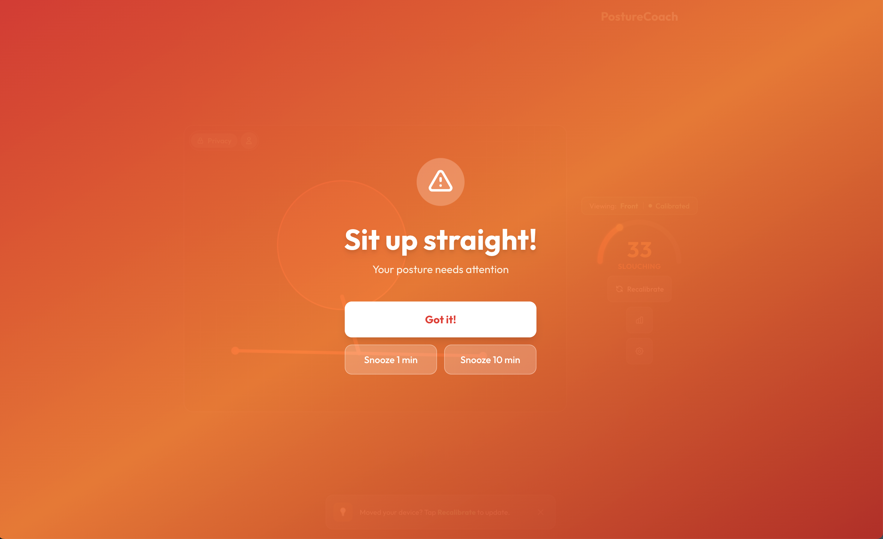 PostureCoach - Screenshot 3 showing product features and functionality