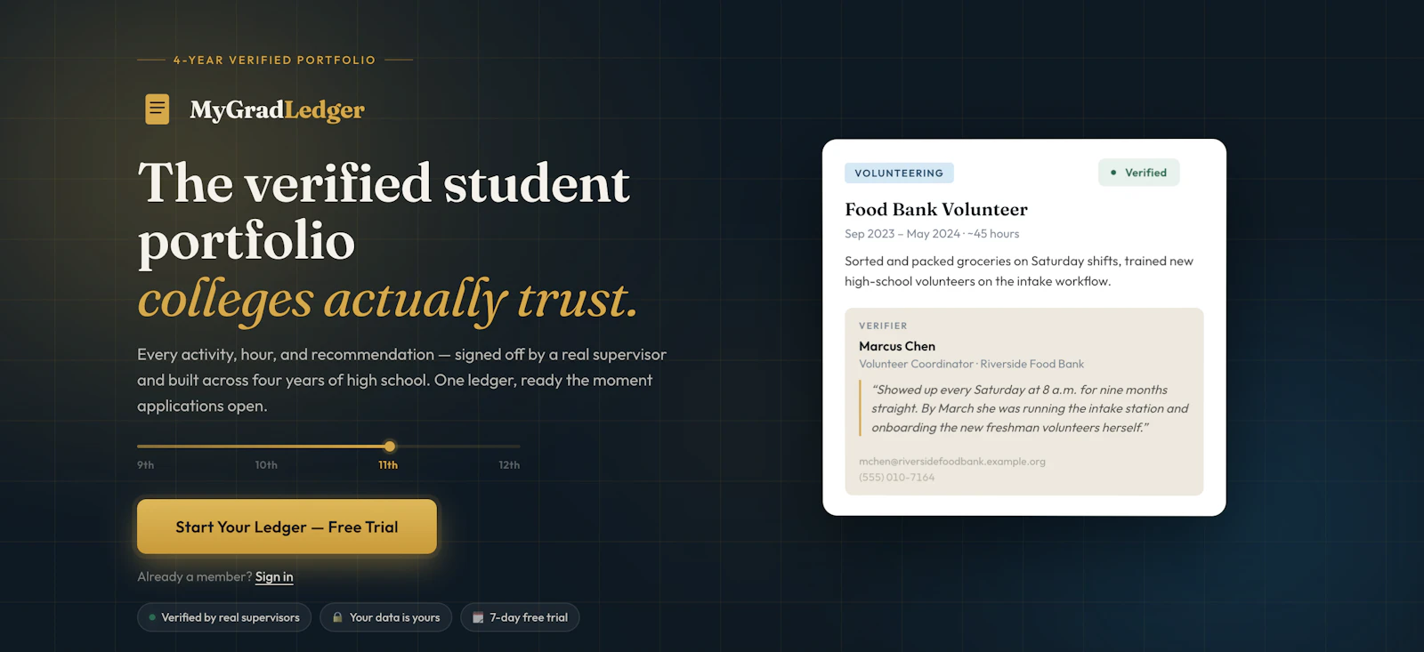 MyGradLedger  screenshot 1