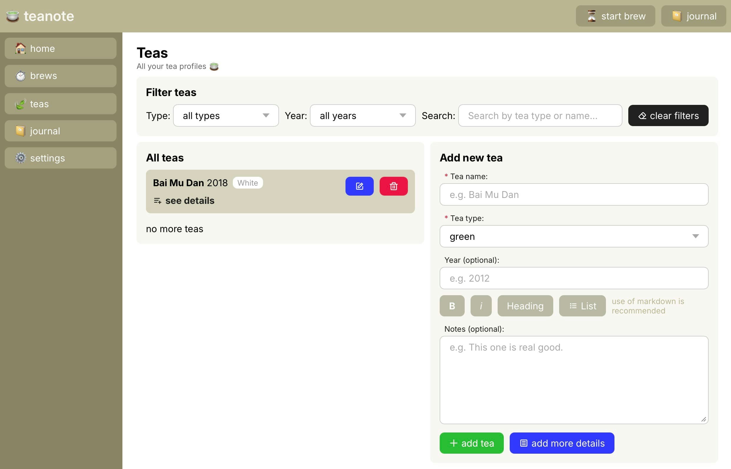 Teanote gallery image