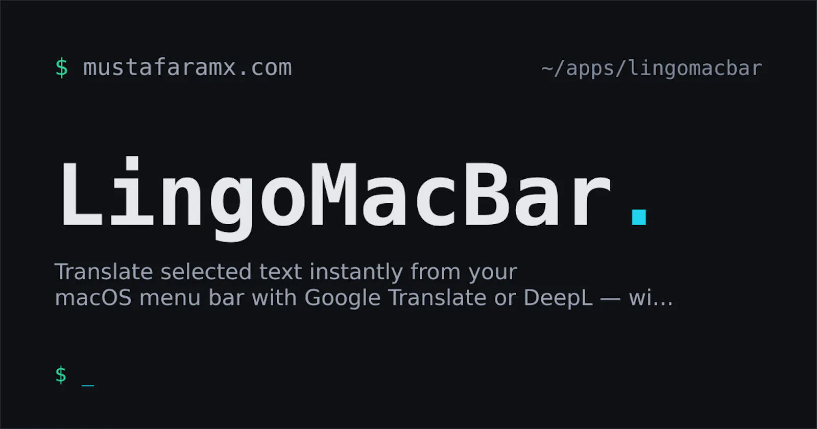 LingoMacBar: Mac Menu Bar Translator screenshot 2