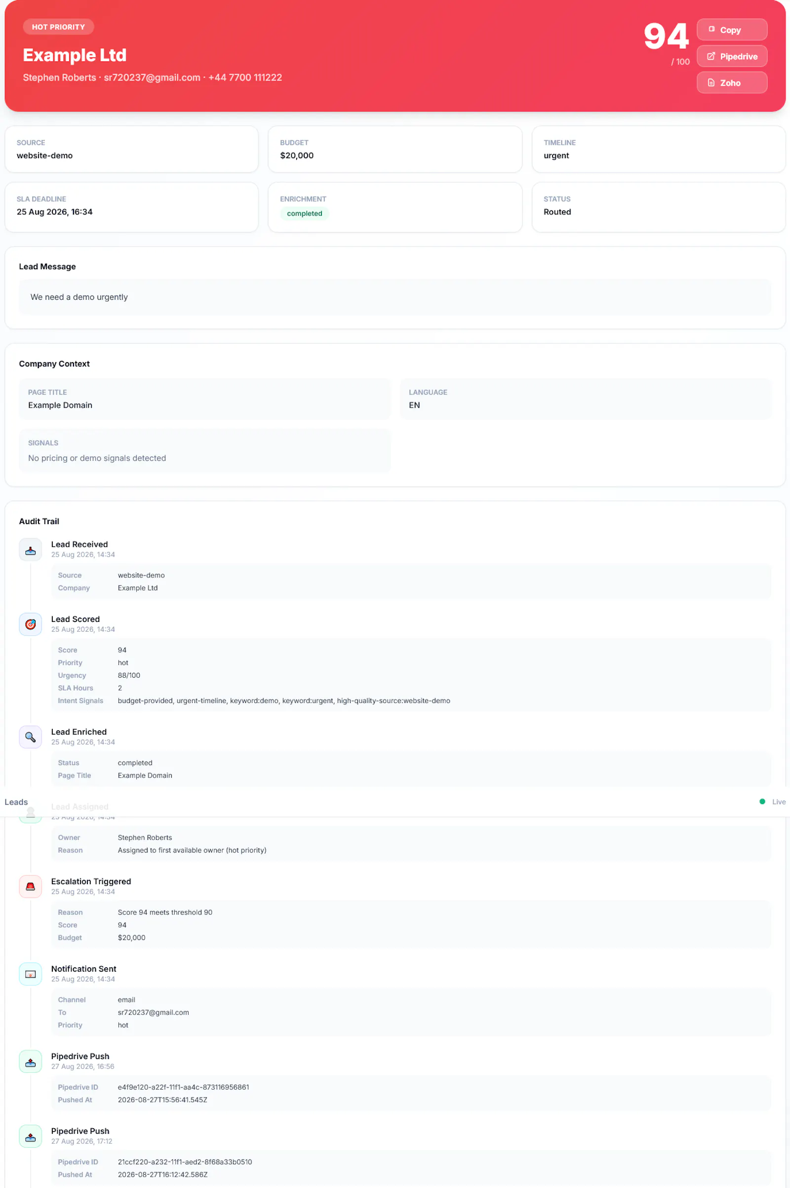 LeadPath  Know Exactly Why a Lead Is Hot screenshot 3